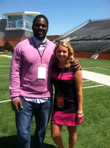 Nikki Chiricosta Andre Fluellen NFL Boot Camp