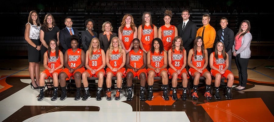 2014-15 BGSU women's basketball team photo - Craig Bell - August 2014
