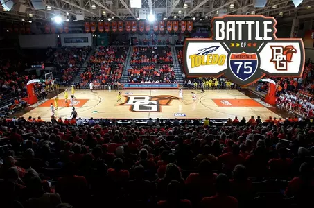 Battle of I-75 logo graphic for BGSU-Toledo game