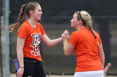 Megan Miller and Harley Hutchison v NIU - March 20 2015 - Brad Phalin photo