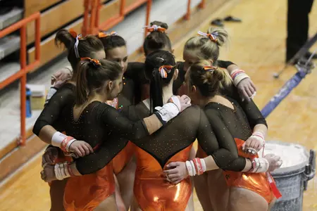 Gymnastics Team Huddle