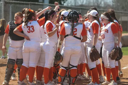 Softball Huddle April 2015 team huddle Ruben Kappler