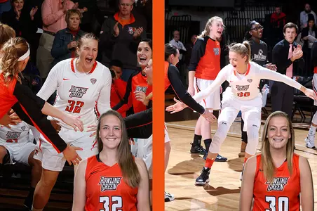 Senior Day 2016 - Lauren Tibbs (left), Miriam Justinger