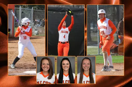2016 softball team award winners - Giammarino, Holliday, Shook