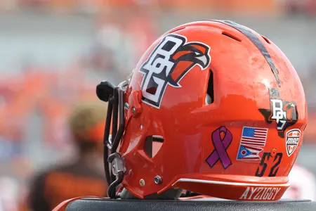 2017 BGSU Football Helmet Pink Game