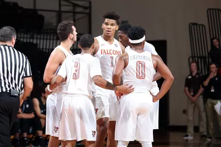 Player Huddle vs. Lake Erie