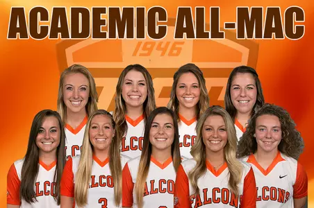 Softball Acad All-MAC honorees - Combs Hinkle Parave Parker Raker Schrock Searle Sorgi Sosby