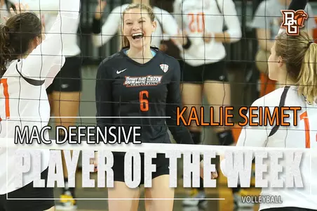 Kallie Seimet Defensive Player of the Week