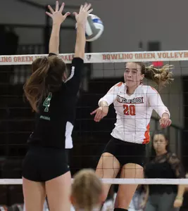 Brandewie goes up for a block