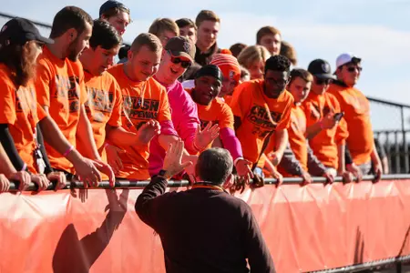 BGSU Students with President Rogers