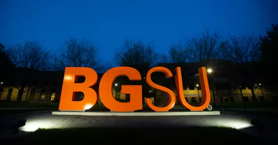 BGSU sign - letters
