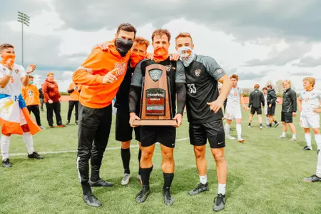 Sean Teepen and goalkeepers - April 18 2021 v NIU
