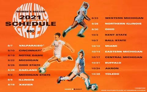 Women's Soccer: 2021 schedule graphic