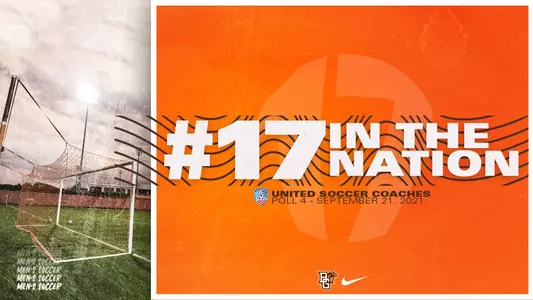 Men's Soccer ranked 17th - Sept 21 2021