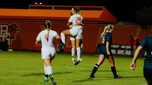 Goal celebration vs. Toledo - Kennedy White, Brynn Gardner