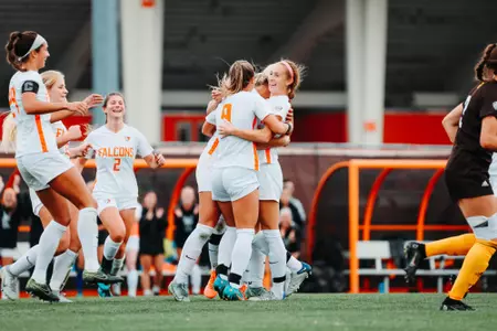 Goal celebration v WMU - Maya Dean