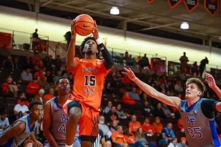 Samari Curtis Drives Against Air Force