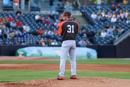 Gage Schenk pitches for Bowling Green