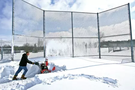 Snow on a field