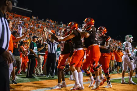 Ta'ron Keith Celebrates Win Over Marshall