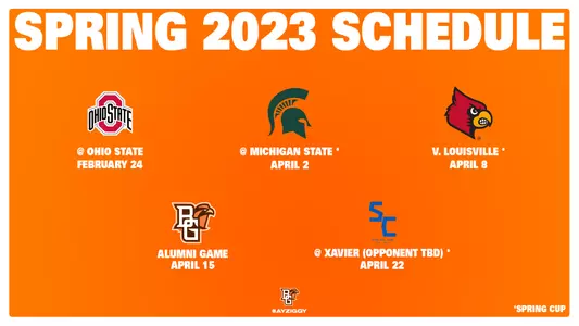 W.Soccer: Spring 2023 schedule graphic