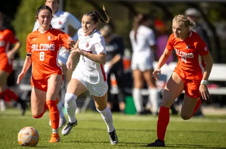 The Ball State soccer team competes against Bowling Green on Sunday, October 22, 2023 at the Briner Sports Complex. Photo by Bobby Ellis.