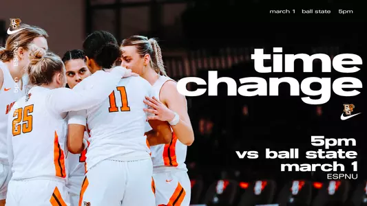 W.Basketball: Ball State game on ESPNU at 5:00 p.m.