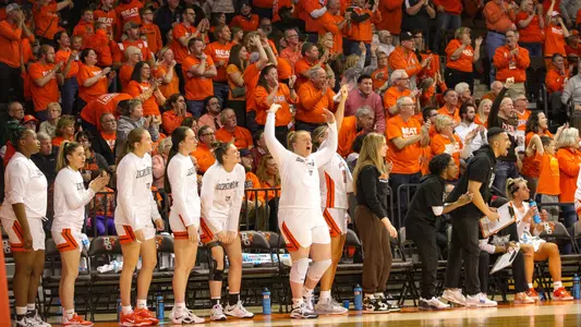 Kadie Hempfling and bench vs Columbia - March 29 2023