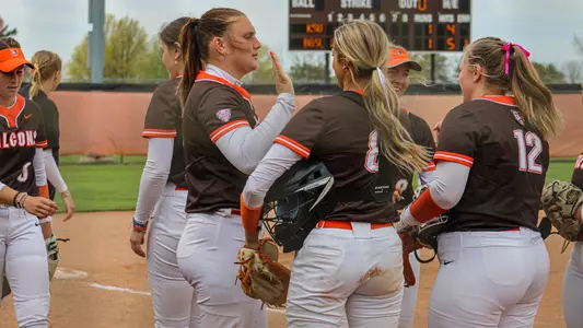 Huddle - congrats - end of inning - April 29 2023