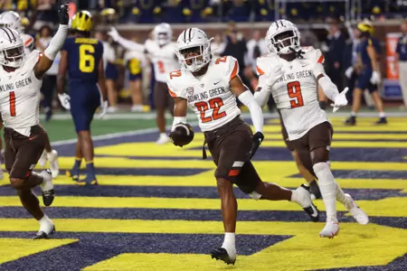 Jalen Huskey interception at Michigan - Sept 16 2023