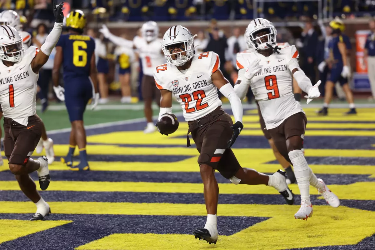 Jalen Huskey interception at Michigan - Sept 16 2023