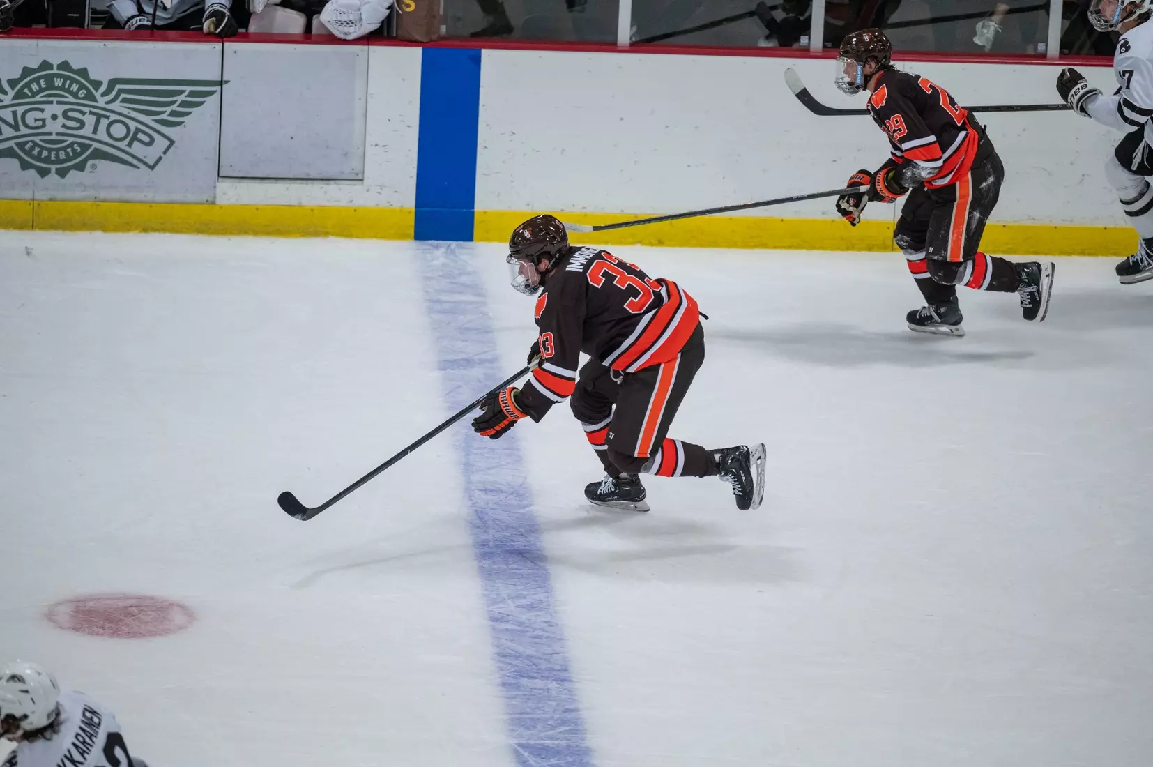 #33 Ville Immonen and #29 Brody Waters at. Western Michigan Oct. 17, 2024