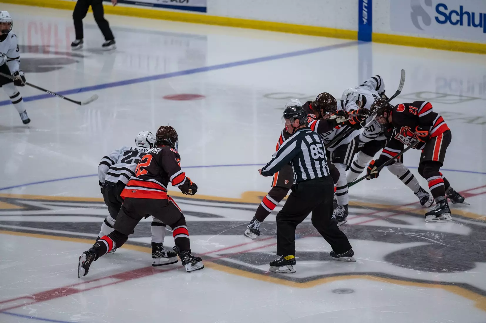 Opening Faceoff during a game at. Western Michigan Oct. 17, 2024
