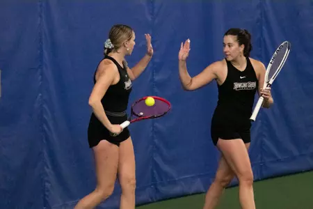Eloise Saraty and Ioanna Tsadari BGSU Tennis