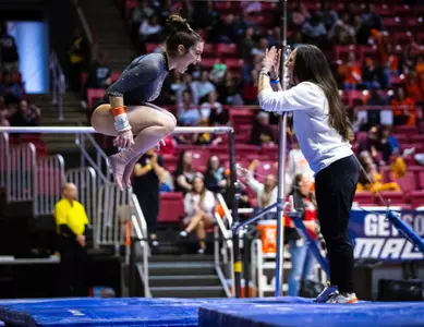The MAC Gymnastics Championships take place at Ball State University in Worthen Arena on March 23, 2024. Photo by Bobby Ellis