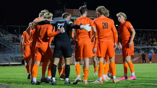 Huddle - BGSU men's soccer - Nov 5, 2023
