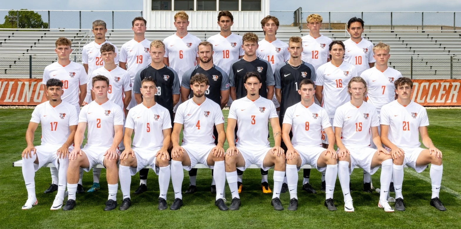 BGSU men's soccer team photo - players only