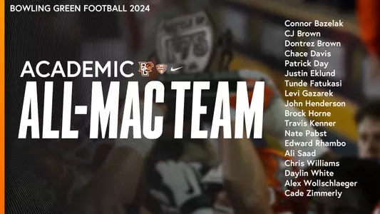 2024 BGSU FB Academic All-MAC team