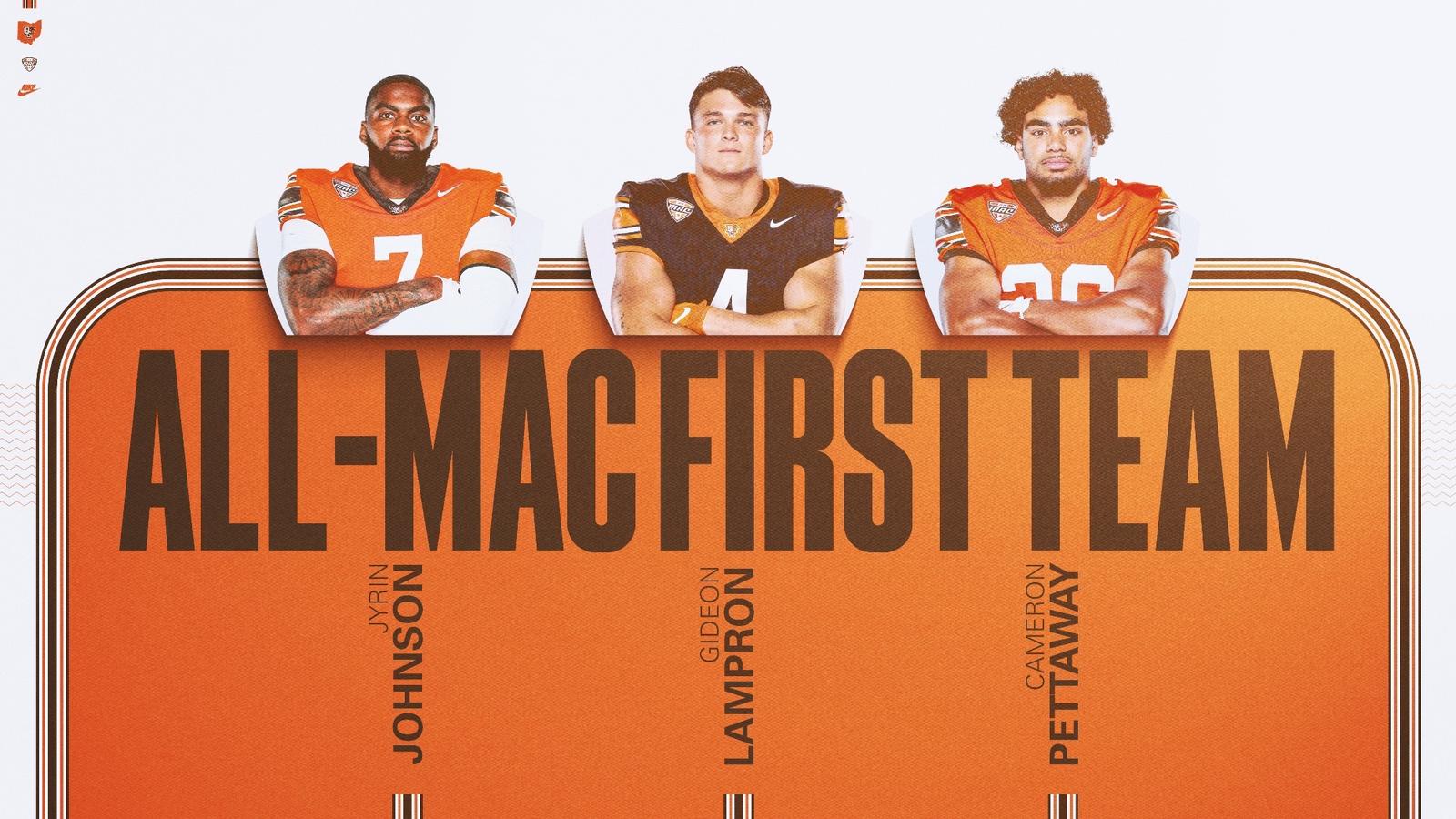 Johnson, Lampron and Pettaway Highlight Bowling Green’s Seven Falcons Honored on the All-MAC Team Johnson, Lampron and Pettaway Highlight Bowling Green’s Seven Falcons Honored on the All-MAC Team