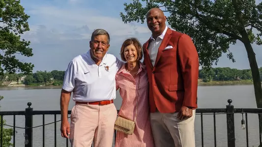 Mike and Jan Wilcox and Eddie George