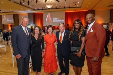 Academy of Distinguished Alumni, ADA, Homecoming, Alumni, Recognition, Ballroom, Derek van der Merwe, Athletic Director, Michael R. Wilcox '75, Eddie George, Coach George, Photo by Haven Conn, HConn, HConn25, September 11 2025,