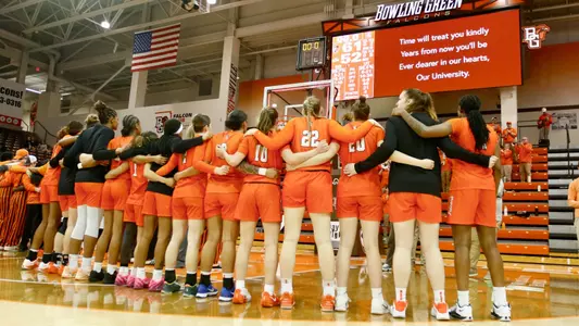 Alma Mater | Scoreboard | Falcons Win | Feb. 21, 2026, v Toledo