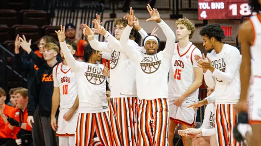 Men's Basketball Bench Celebration