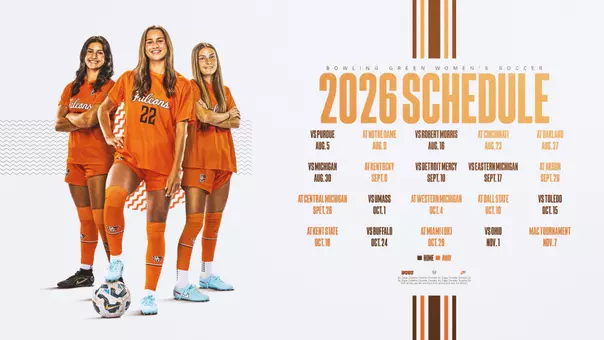 W.Soccer | 2026 BGSU schedule graphic