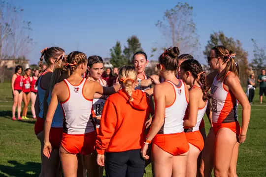 XC Team huddle