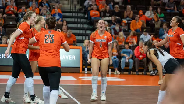 Molly Beatty celebrates point vs Miami