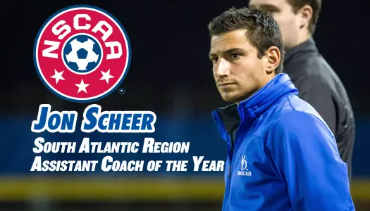 Men's Soccer Assistant Coach Jon Scheer Earns Regional Recognition from NSCAA