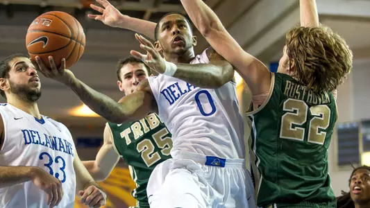 Blue Hens Stay Unbeaten in CAA Play, Capture Fifth Straight Win with 76-71 Victory Over William & Mary