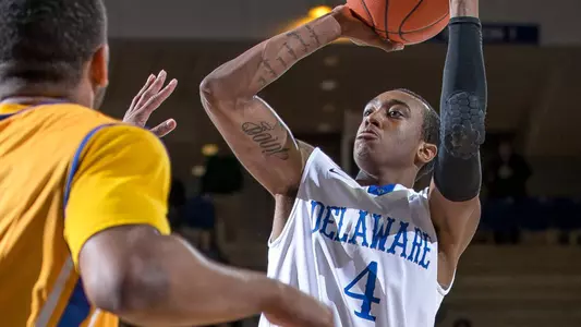Blue Hens Win CAA Opener in a Shootout as Backcourt Trio Leads Delaware to 86-79 Victory