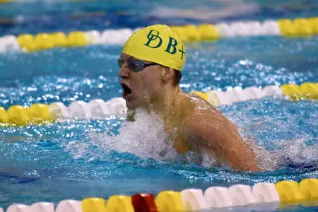 Delaware Swimmers Take Team Leads, Win Four Events on First Day of F&M Invitational